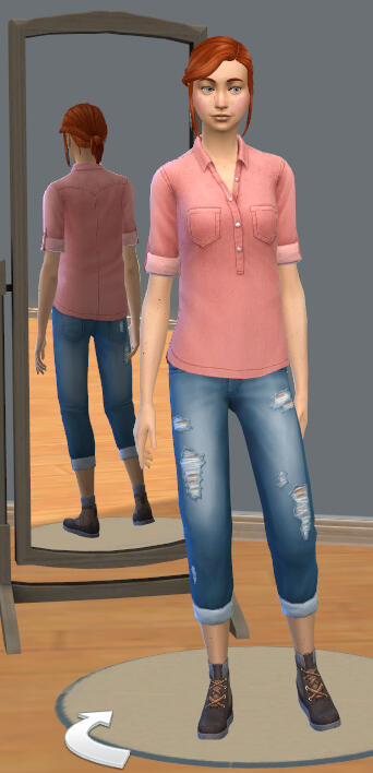 TS4 rough fullbody of teen Darcy.