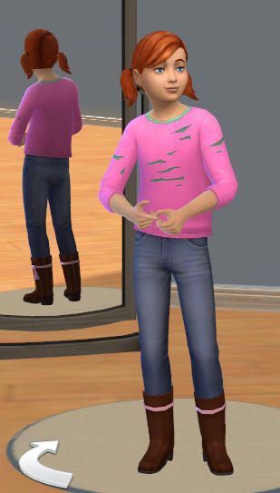 TS4 rough fullbody of child Darcy.