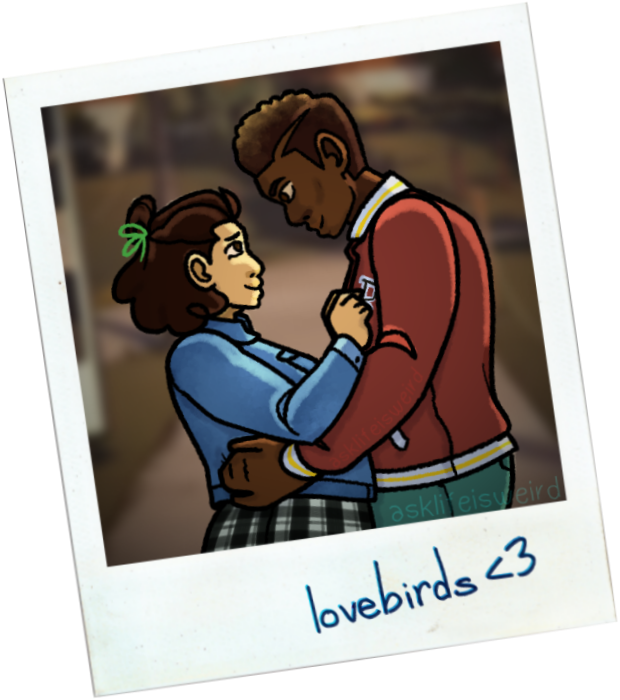 Polaroid of Christine and Jake, 2021.